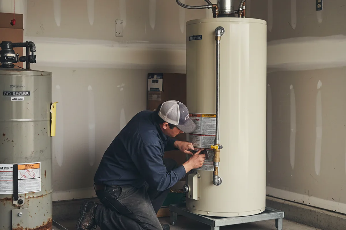 Water heater and shutoff valve replacement in Middlebranch